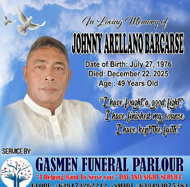 Johnny Arellano Barcarse memorial